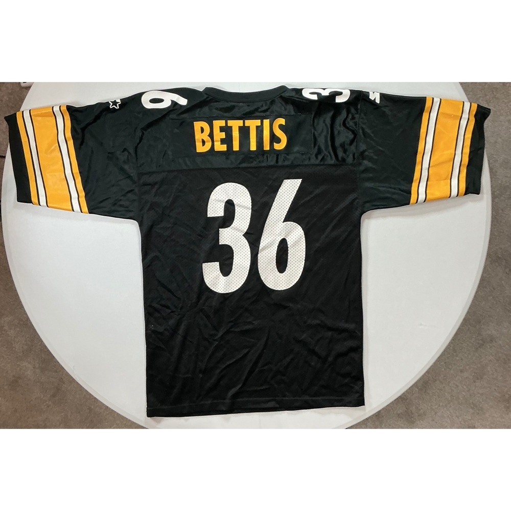 VTG 90s Starter Pittsburgh Steelers Jerome Bettis Jersey Mens 48 L Black 36